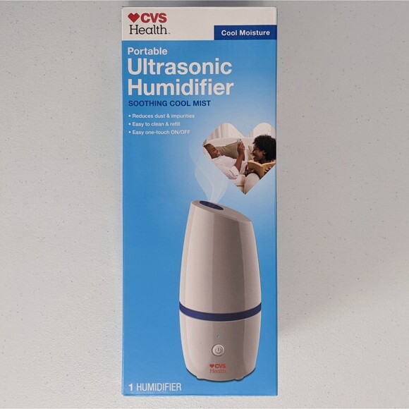 New Portable Ultrasonic Humidifier Cool Mist Travel Small Dorm Office CVS Health - Picture 2 of 9